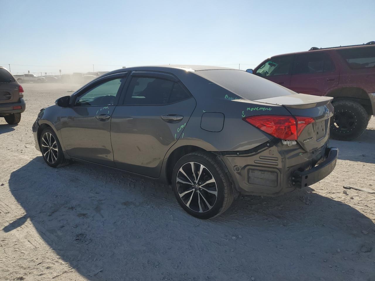 2017 Toyota Corolla VIN 5YFBURHE2HP622473 Copart auction photo, rear end / front end damage thumbnail 2