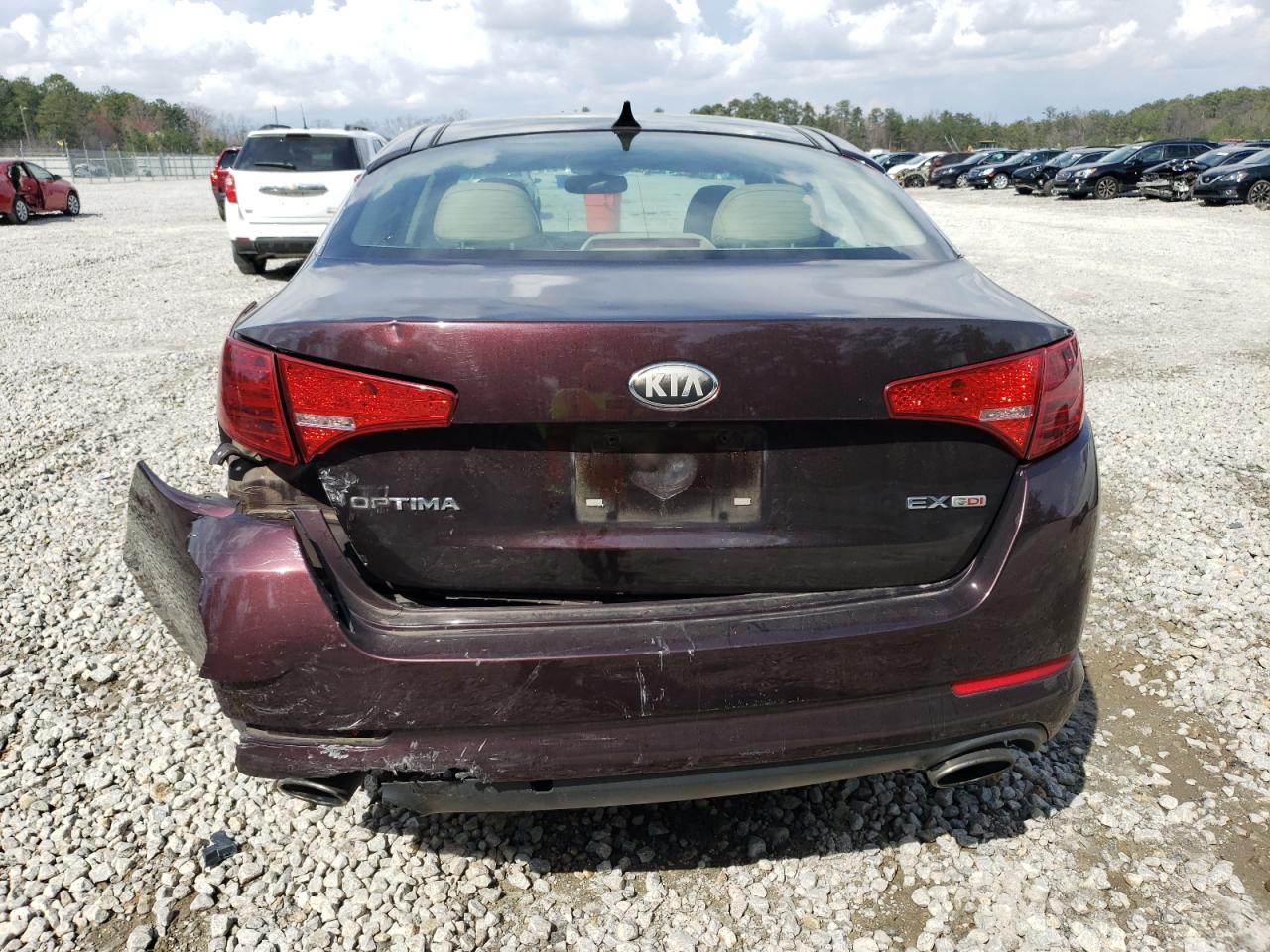 2013 KIA Optima VIN 5XXGN4A74DG191509 Copart auction photo, rear end damage thumbnail 6