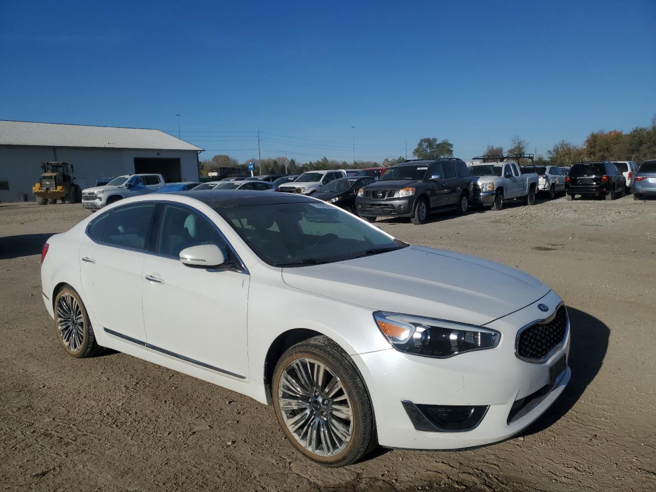 2014 KIA Cadenza VIN KNALN4D73E5166548 Copart auction photo, side / rear end damage thumbnail 4