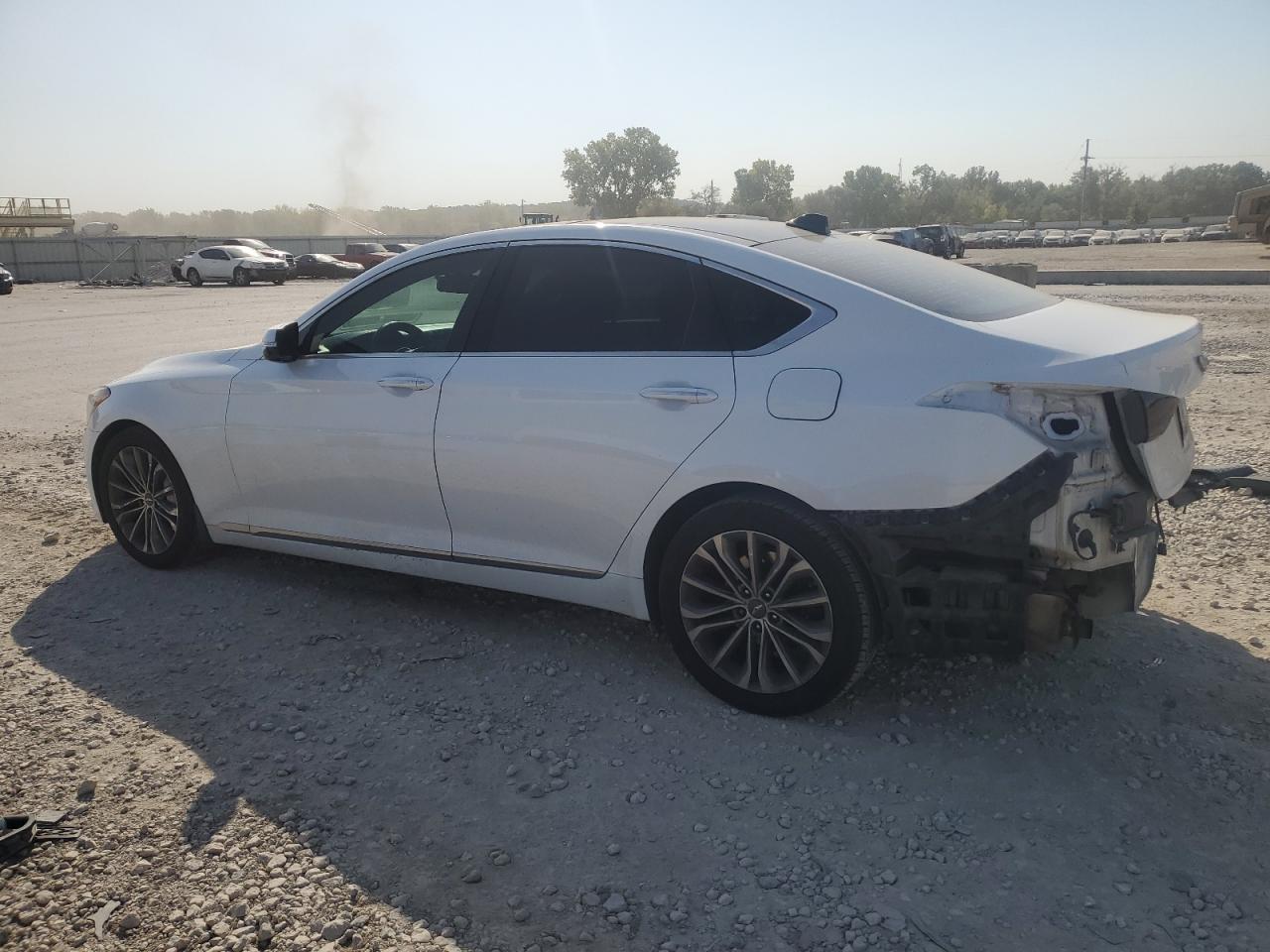 2015 Hyundai Genesis VIN KMHGN4JE5FU062122 Copart auction photo, rear end damage thumbnail 2