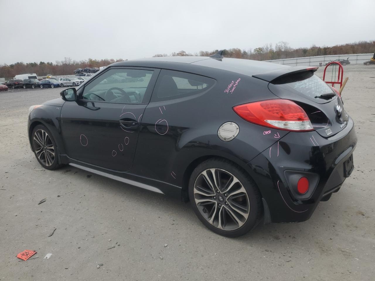 2016 Hyundai Veloster VIN KMHTC6AE4GU248963 Copart auction photo, front end / side damage thumbnail 2