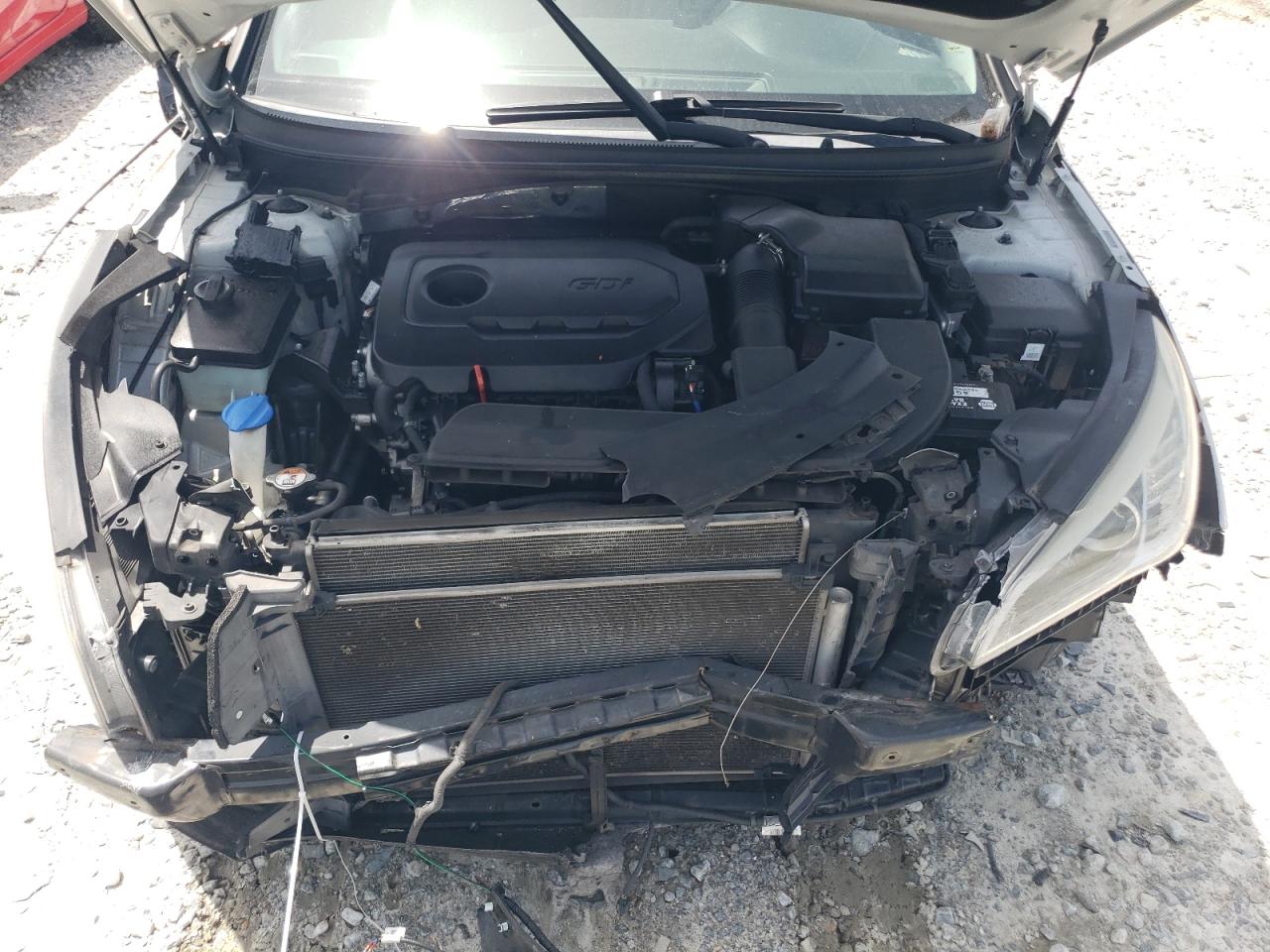 2016 Hyundai Sonata VIN 5NPE24AF8GH387758 Copart auction photo, front end / undercarriage damage thumbnail 11