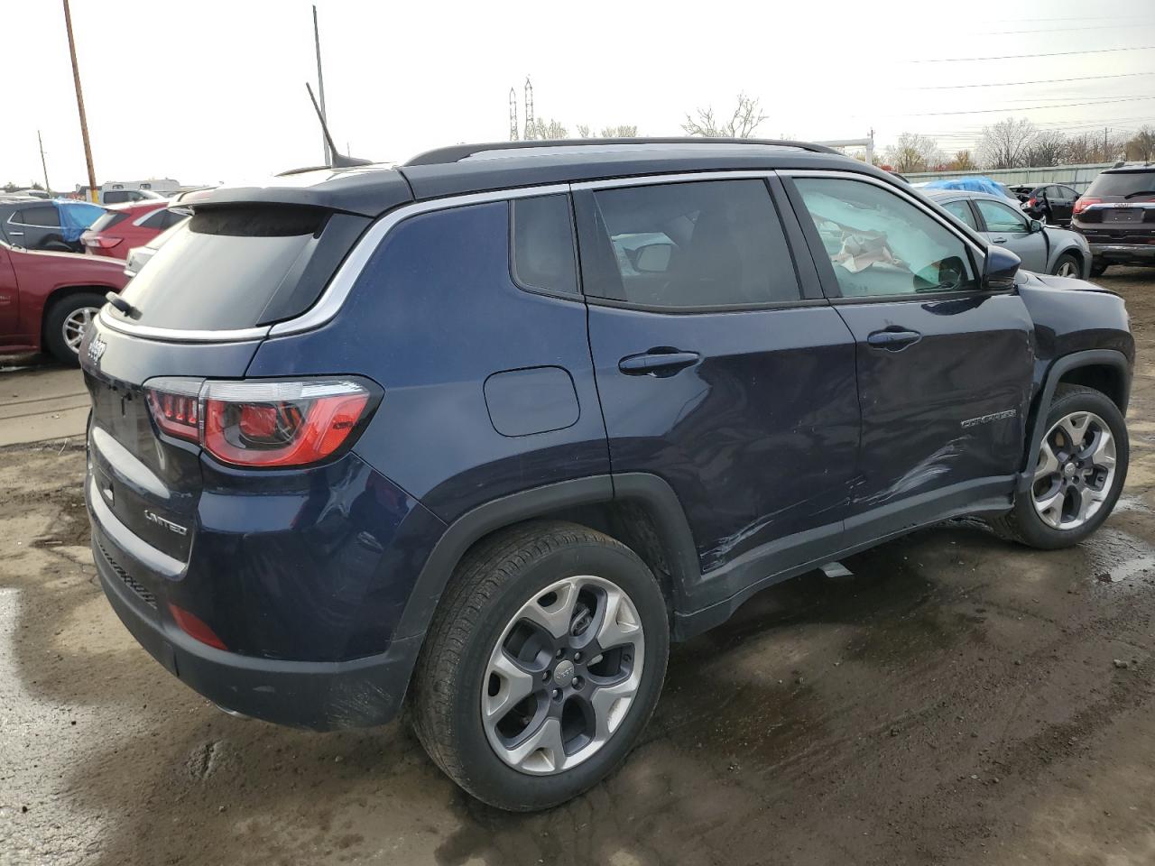 2020 Jeep Compass VIN 3C4NJDCBXLT223998 Copart auction photo, side / front end damage thumbnail 3