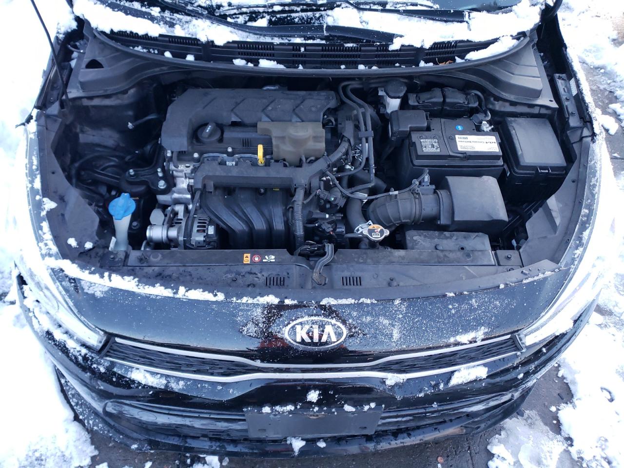 2020 KIA Rio VIN 3KPA24AD4LE343722 Copart auction photo, front end / side damage thumbnail 11