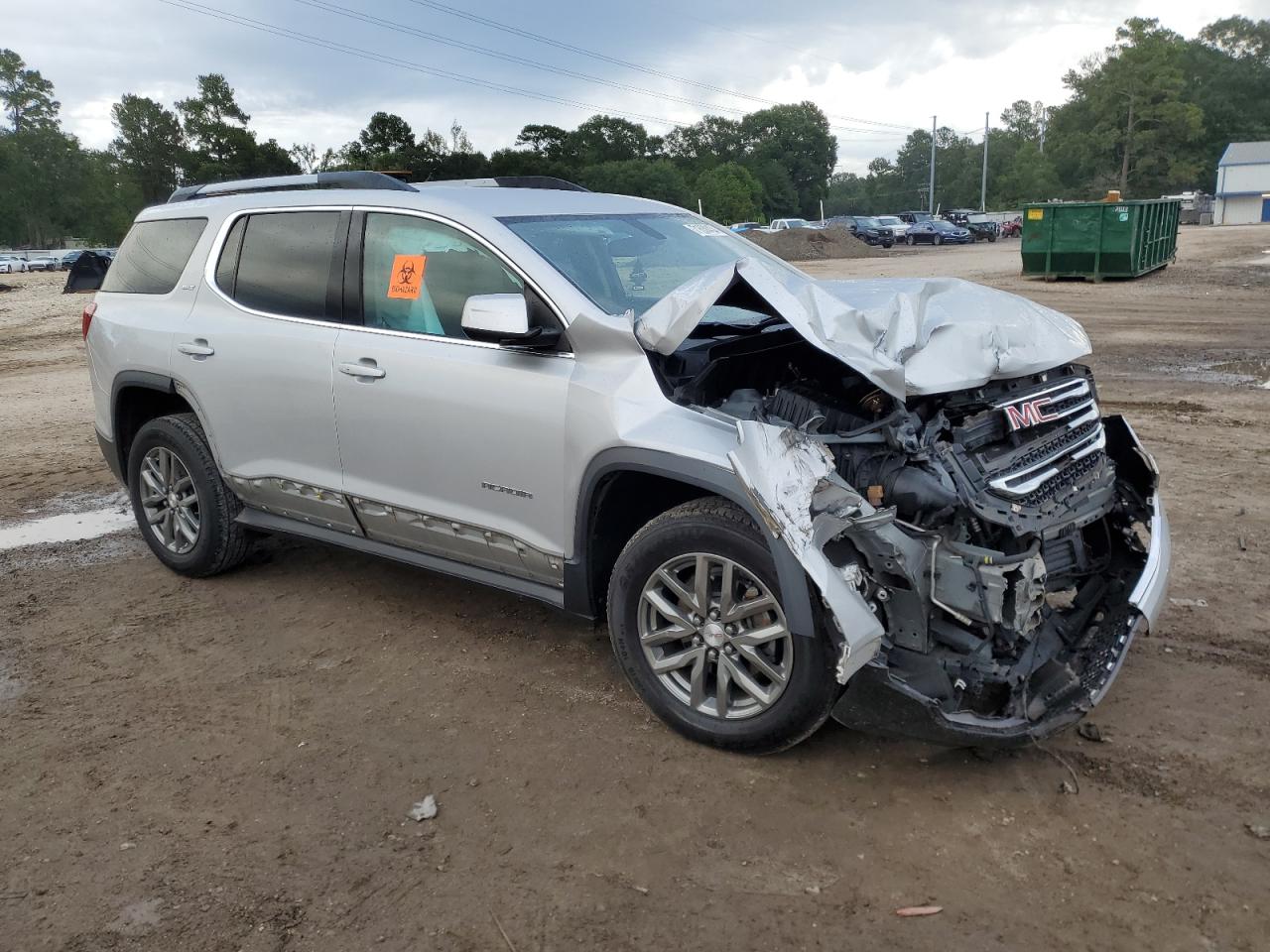 2018 GMC Acadia VIN 1GKKNMLAXJZ169711 Copart auction photo, front end / side damage thumbnail 4