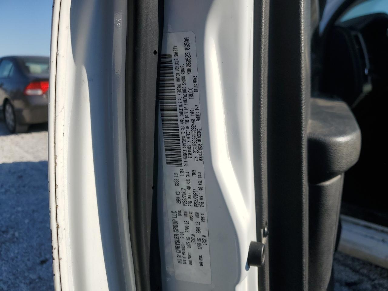 2014 RAM 1500 VIN 3C6JR6DG7EG292440 Copart auction photo, front end / rear end damage thumbnail 12