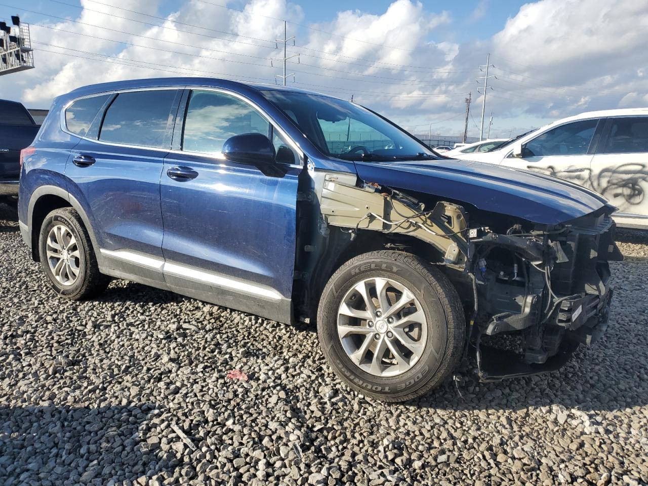 2020 Hyundai Santa Fe VIN 5NMS3CADXLH238316 Copart auction photo, front end / minor dent/scratches damage thumbnail 4
