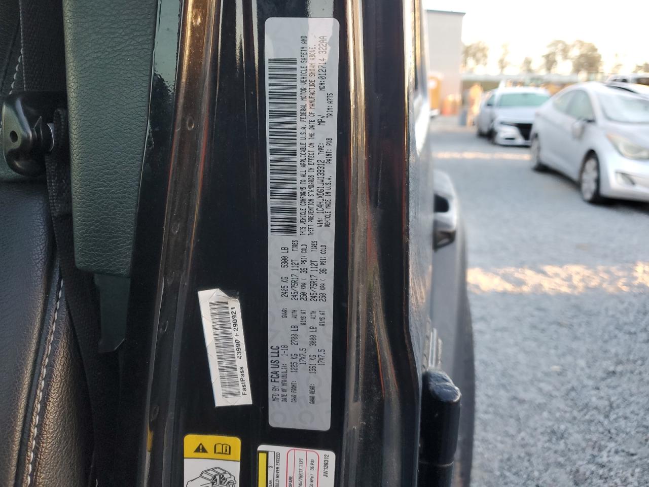 2018 Jeep Wrangler VIN 1C4HJXDG1JW139312 Copart auction photo, side damage thumbnail 12