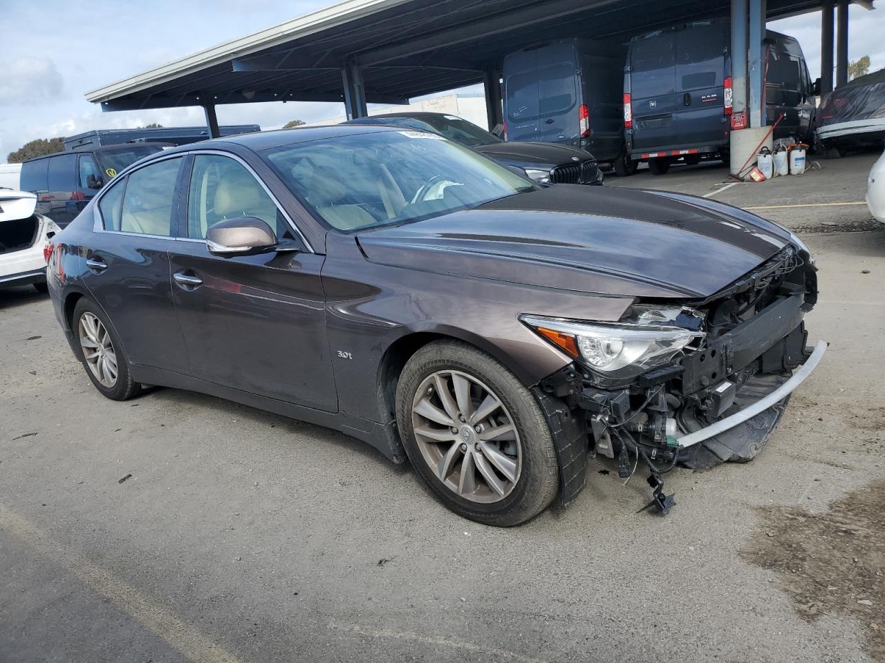 2016 Infiniti Q50 VIN JN1EV7AP7GM301186 Copart auction photo, front end damage thumbnail 4