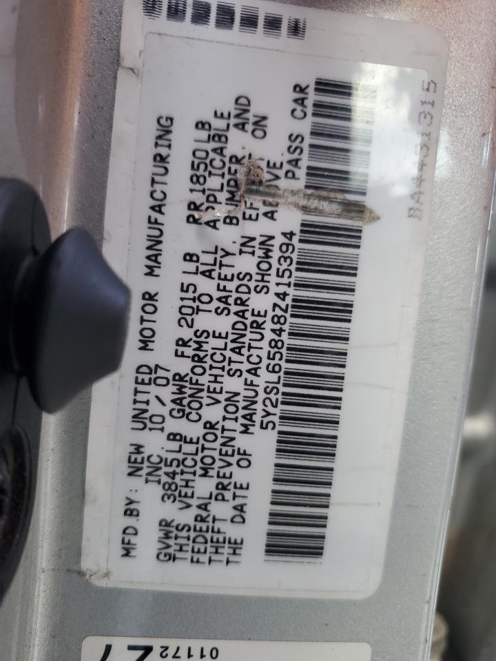 2008 Pontiac Vibe VIN 5Y2SL65848Z415394 Copart auction photo, front end damage thumbnail 15