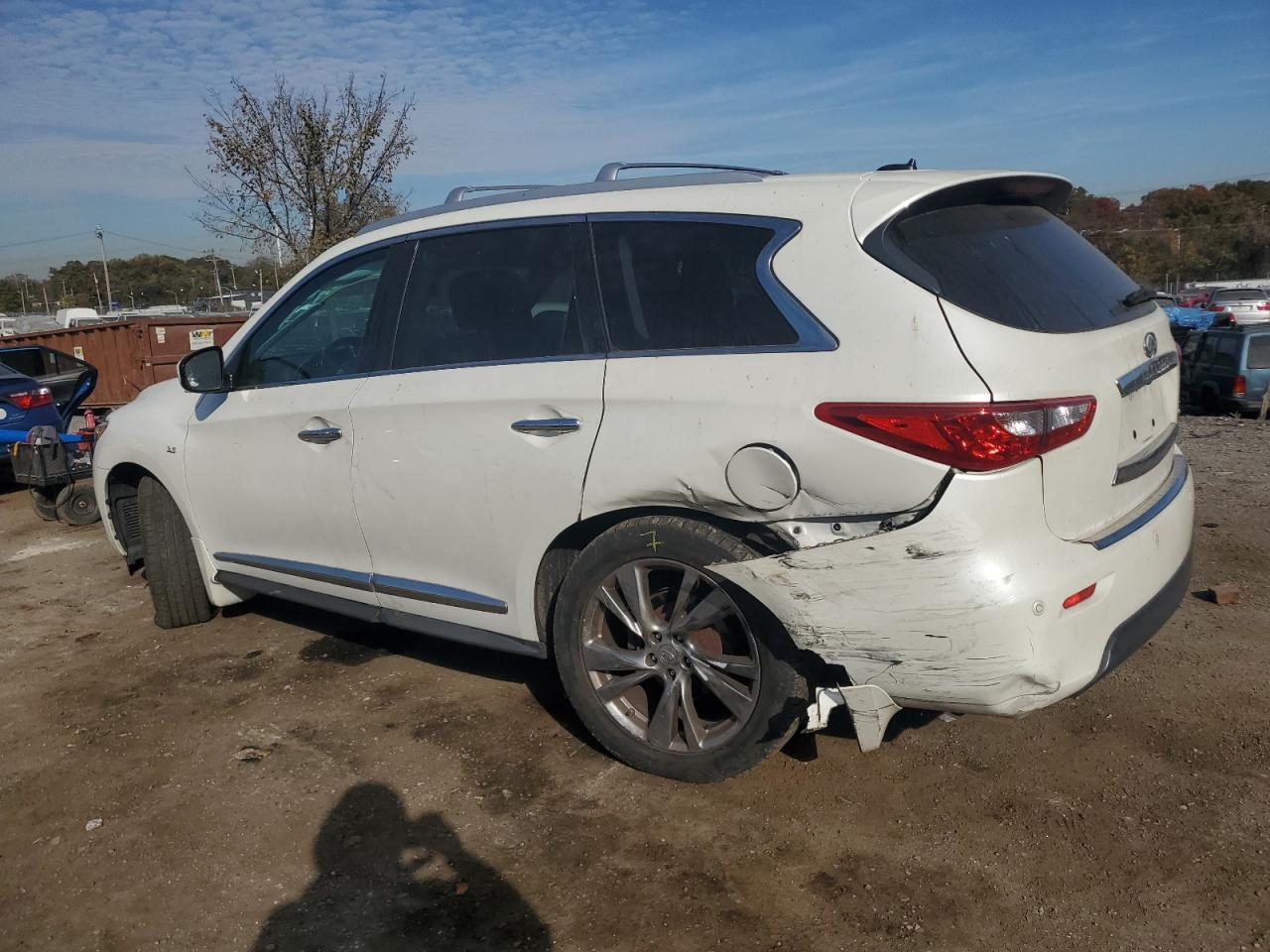2015 Infiniti QX60 VIN 5N1AL0MM7FC508994 Copart auction photo, front end / rear end damage thumbnail 2