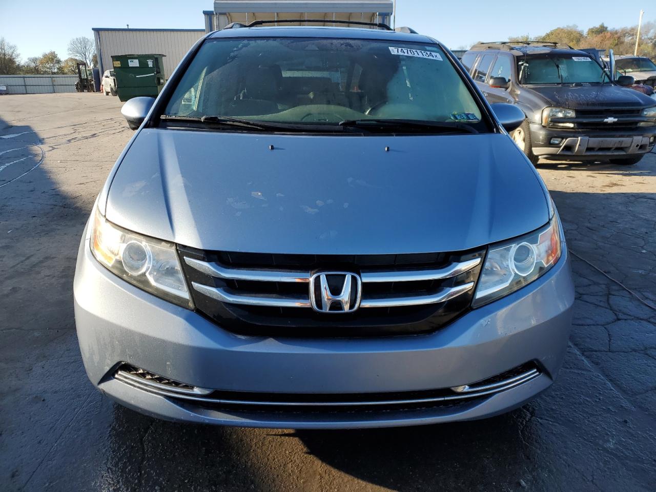 2014 Honda Odyssey VIN 5FNRL5H67EB056059 Copart auction photo, side / rear end damage thumbnail 5