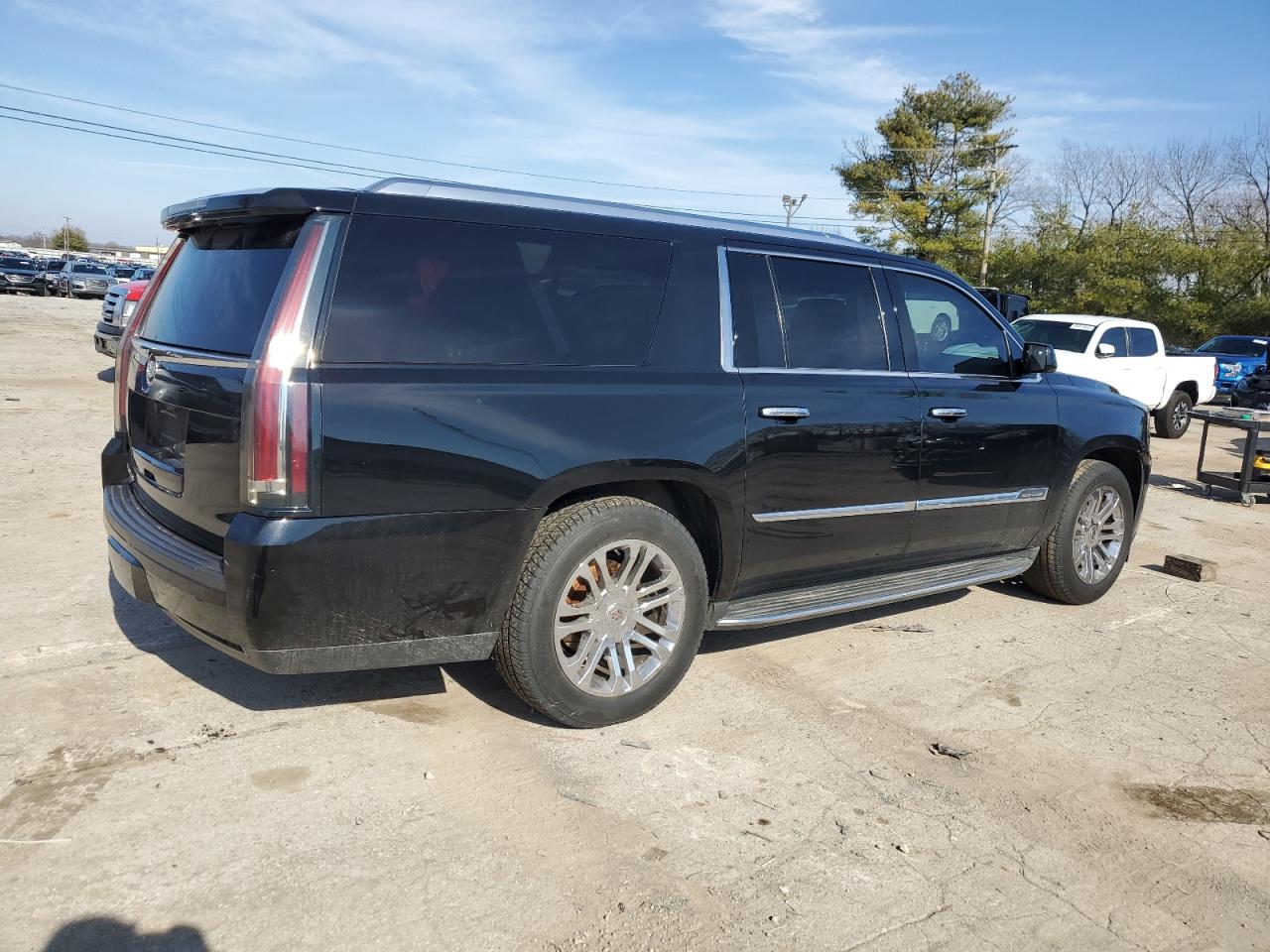 2015 Cadillac Escalade VIN 1GYS4GKJ9FR222451 Copart auction photo, side / rear end damage thumbnail 3