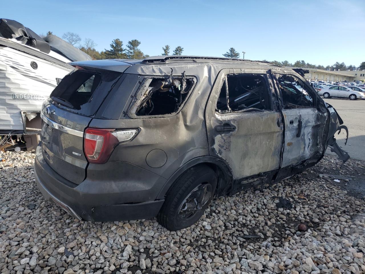 2017 Ford Explorer VIN 1FM5K8DH5HGD73080 Copart auction photo, burn / rollover damage thumbnail 3
