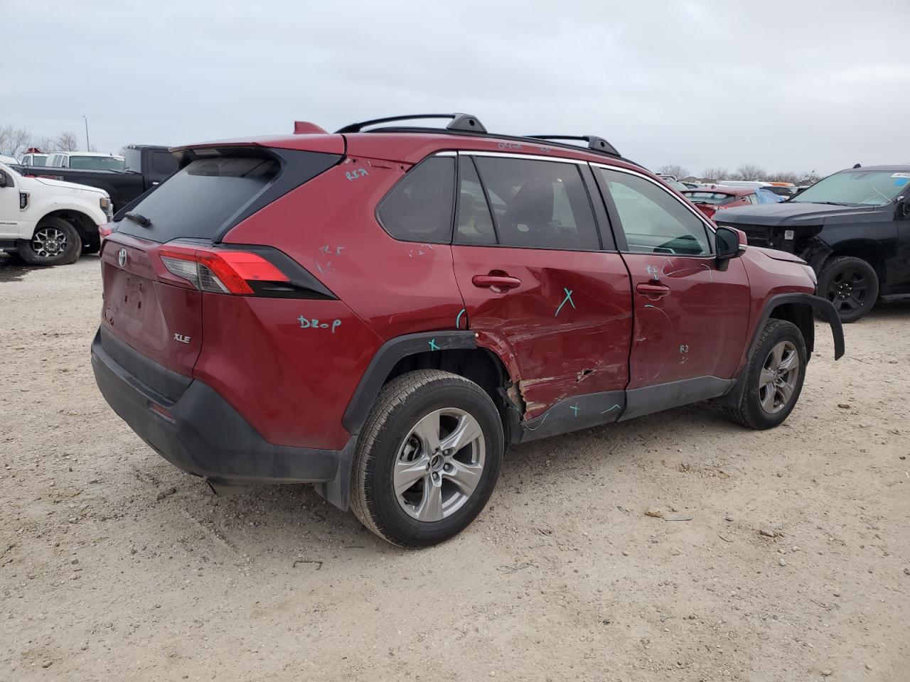 2023 Toyota RAV 4 VIN 2T3W1RFV3PW254290 Copart auction photo, side / front end damage thumbnail 3