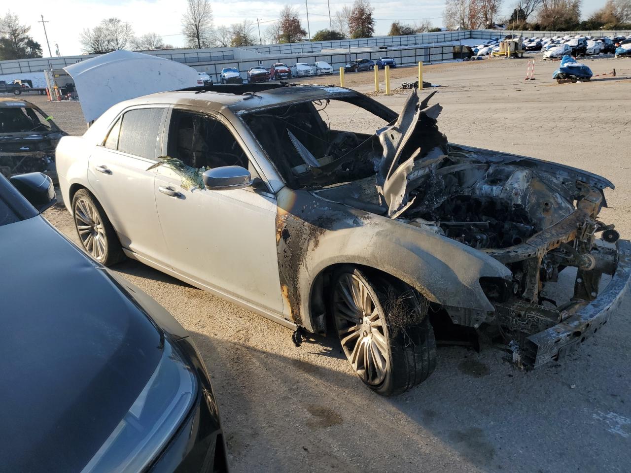 2012 Chrysler 300 VIN 2C3CCAKT6CH143430 Copart auction photo, burn damage thumbnail 4