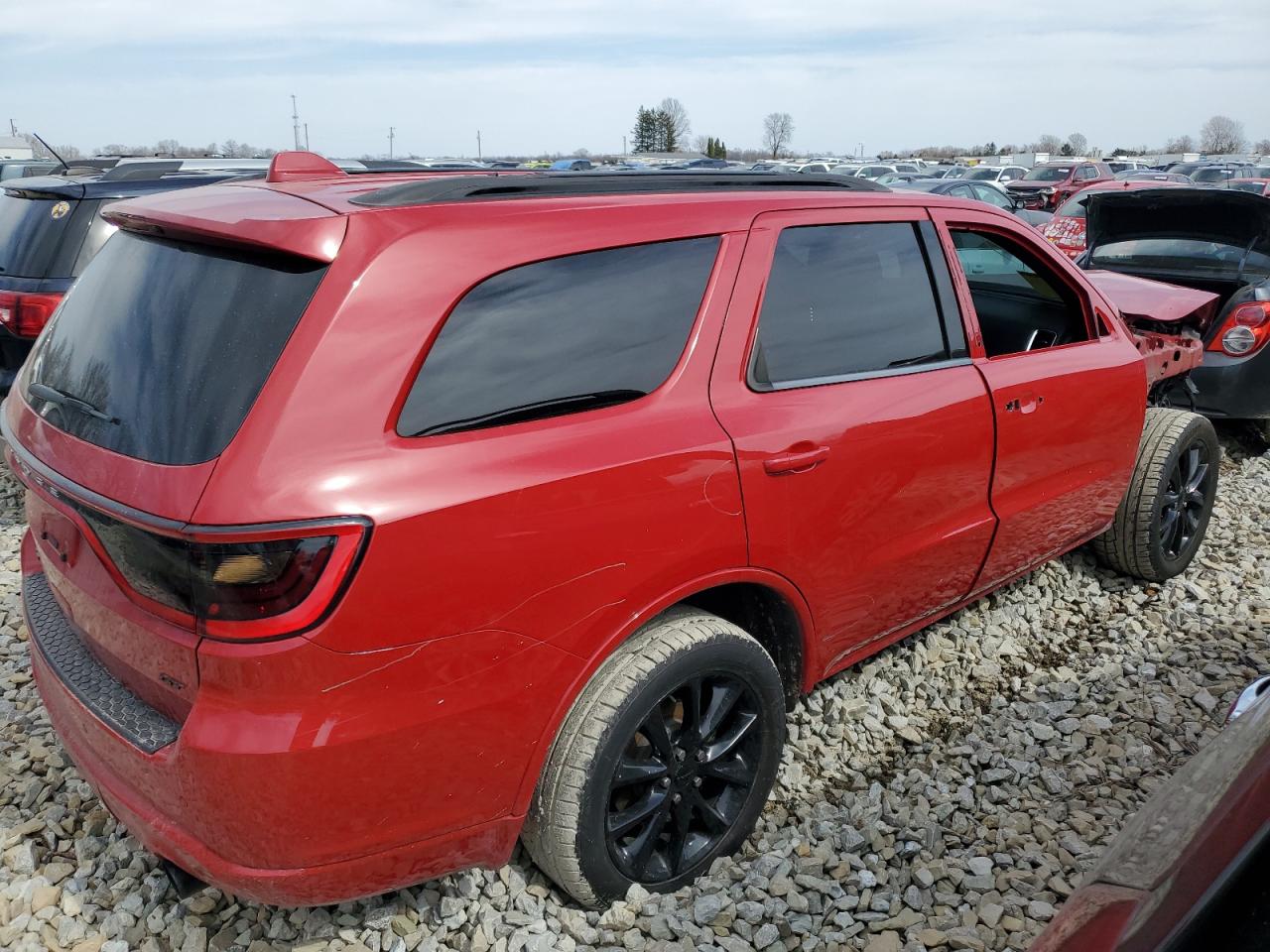 2017 Dodge Durango VIN 1C4RDJDG0HC833929 Copart auction photo, front end / side damage thumbnail 3