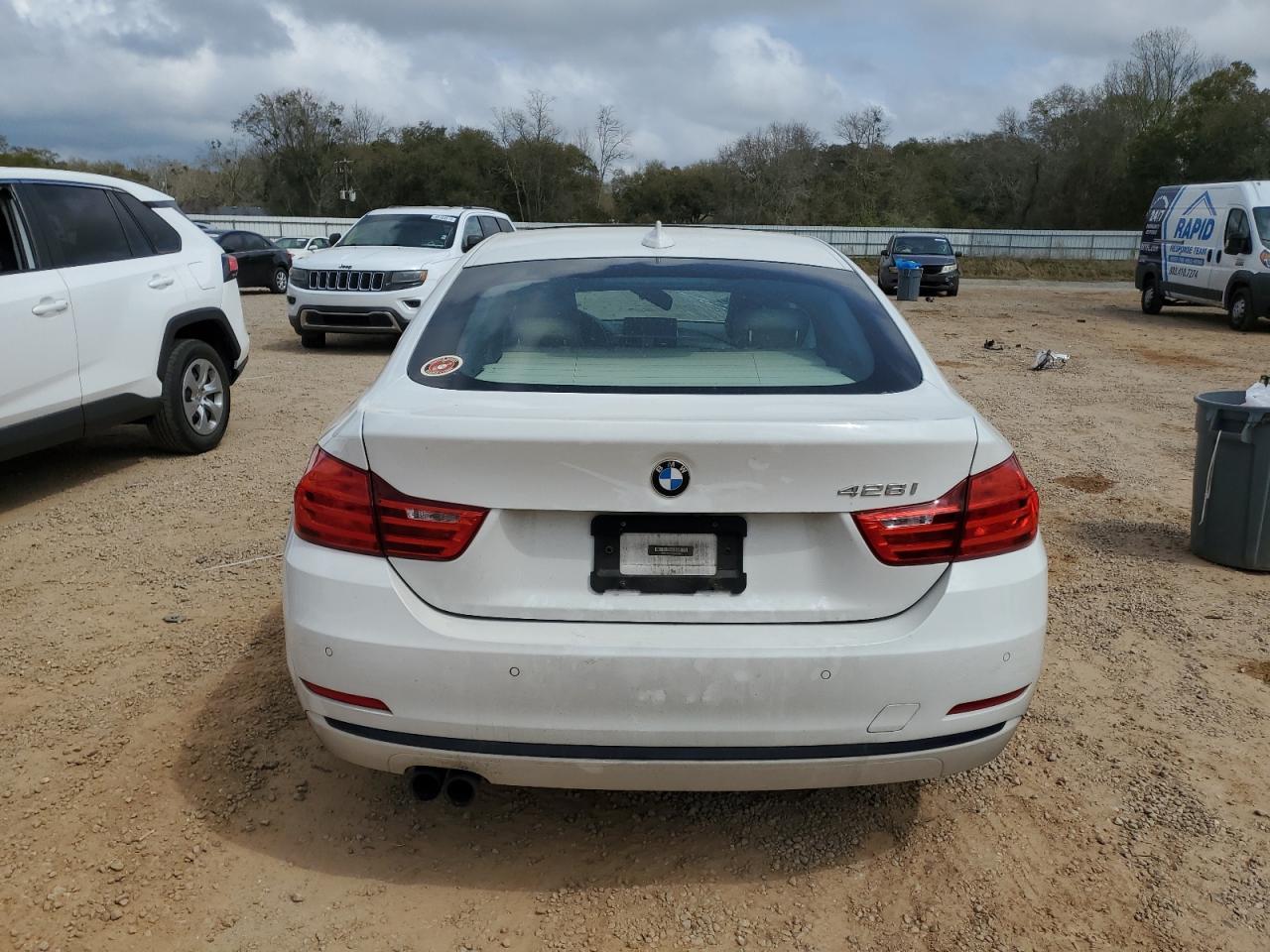 2016 BMW 4er VIN WBA4A9C57GG507390 Copart auction photo, top/roof / undercarriage damage thumbnail 6