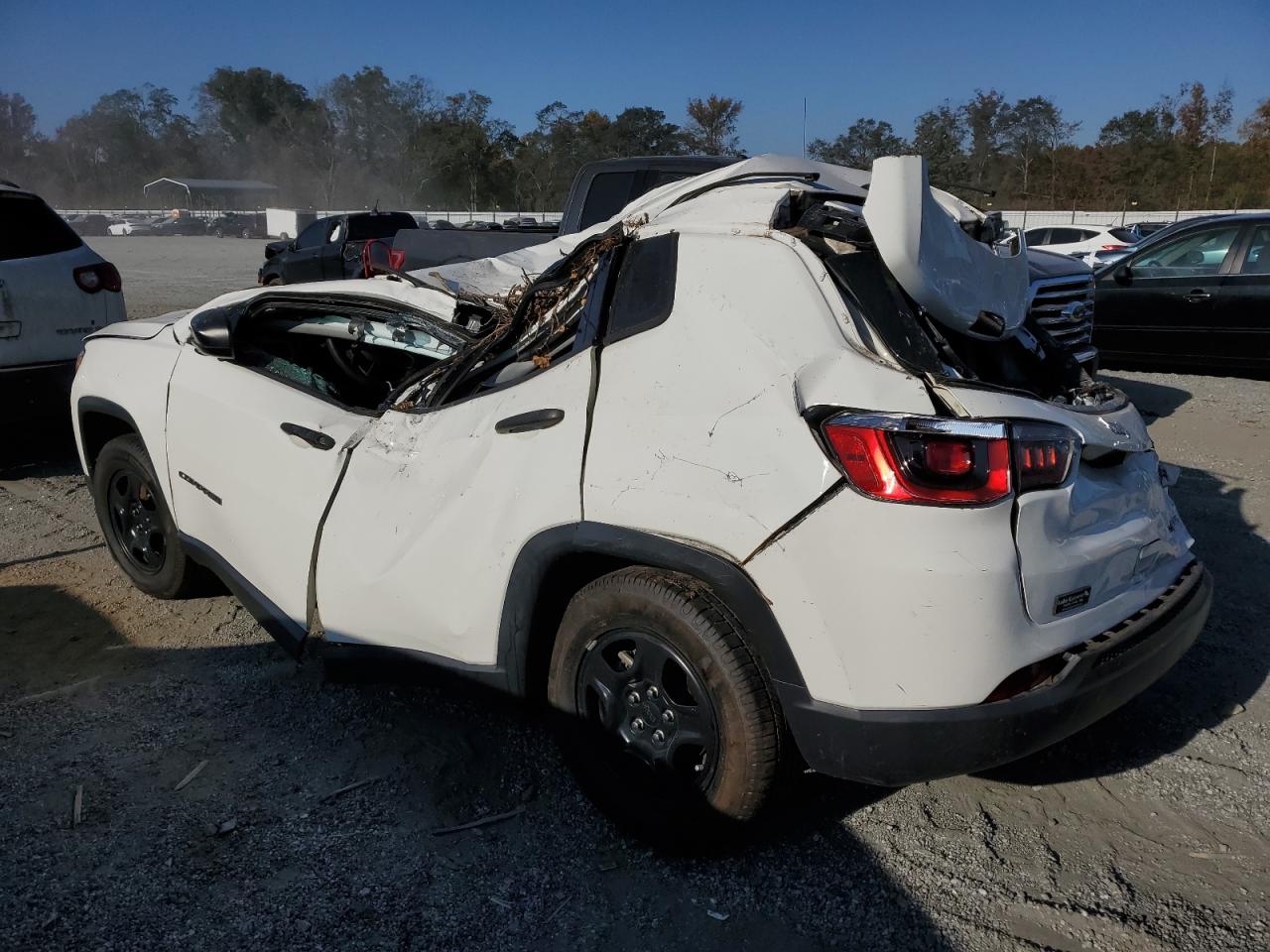 2018 Jeep Compass VIN 3C4NJCAB4JT226910 Copart auction photo, top/roof damage thumbnail 2