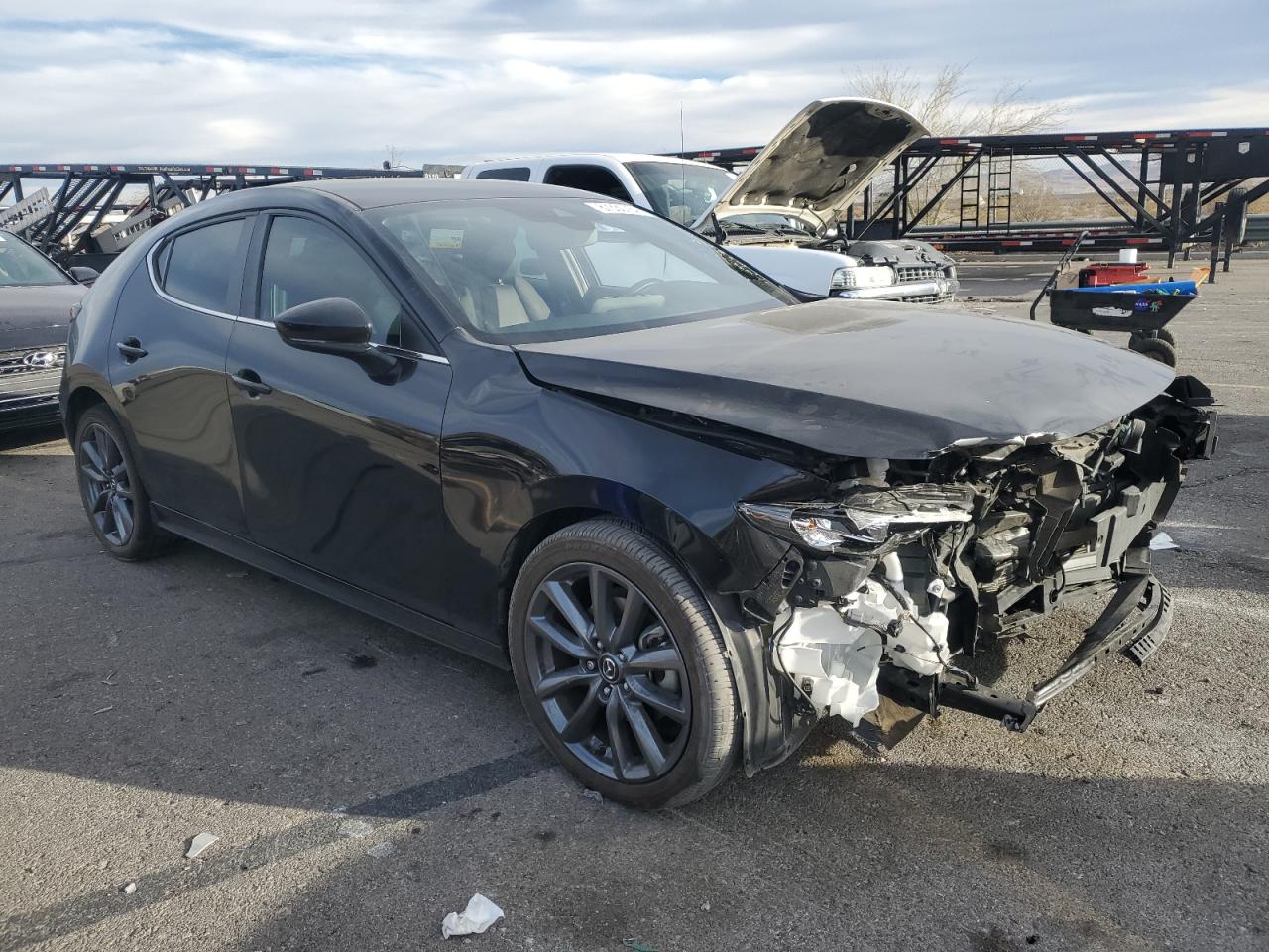 2019 Mazda 3 VIN JM1BPBMM1K1123347 Copart auction photo, front end damage thumbnail 4