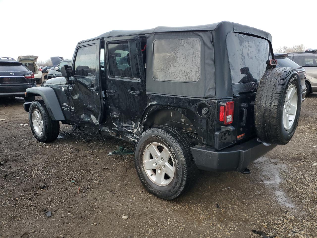2017 Jeep Wrangler VIN 1C4BJWDG7HL692462 Copart auction photo, side / front end damage thumbnail 2
