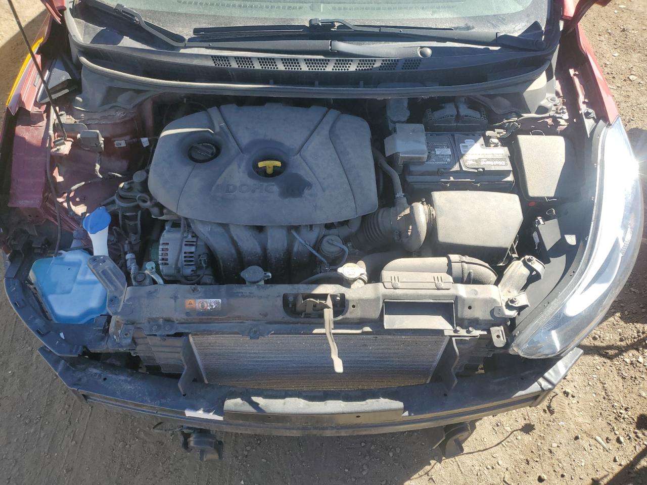 2016 Hyundai Elantra VIN 5NPDH4AEXGH718311 Copart auction photo, front end / rear end damage thumbnail 11