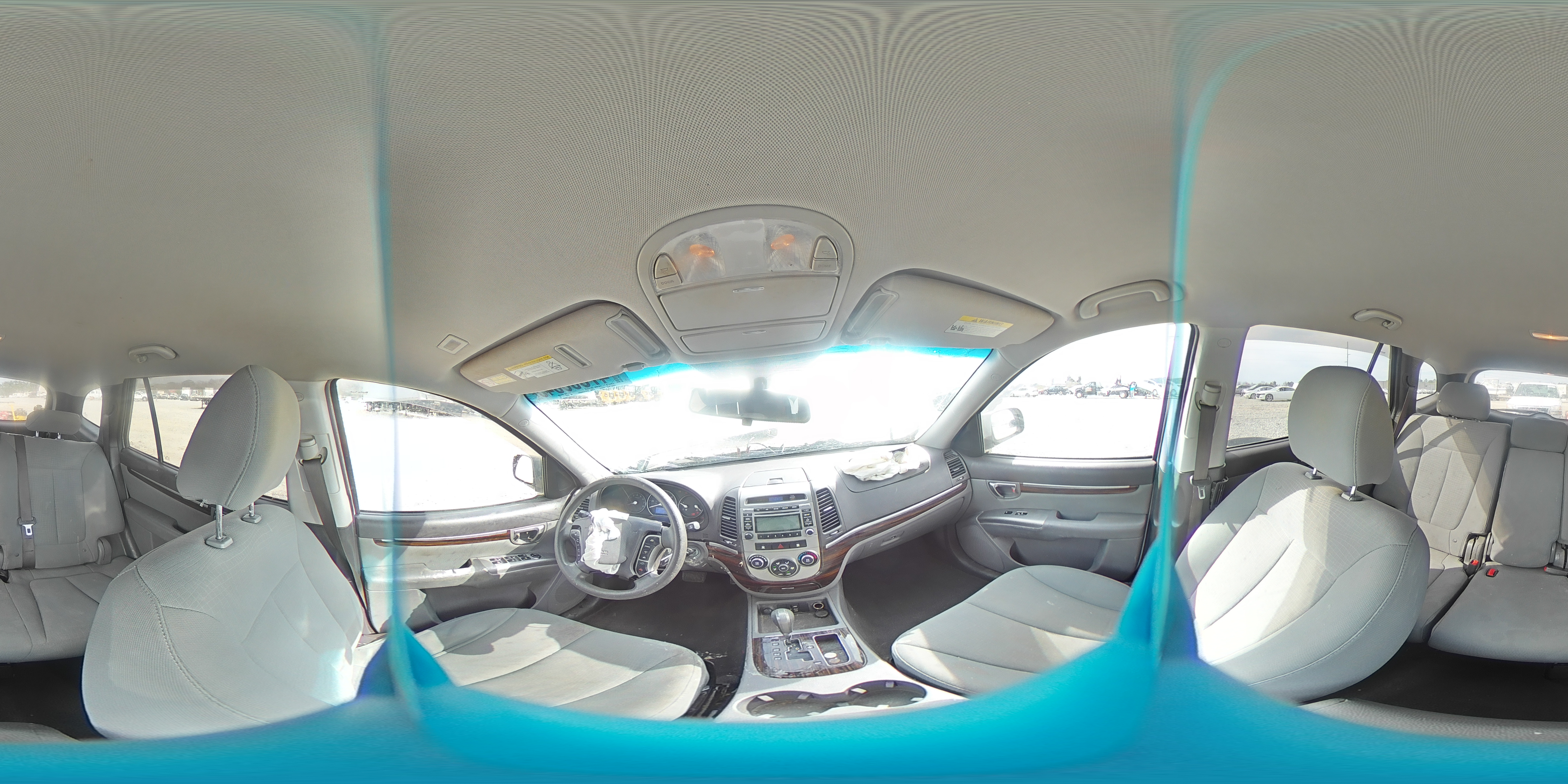 2012 Hyundai Santa Fe VIN 5XYZG3AB6CG100817 Copart auction photo, front end / side damage thumbnail 14