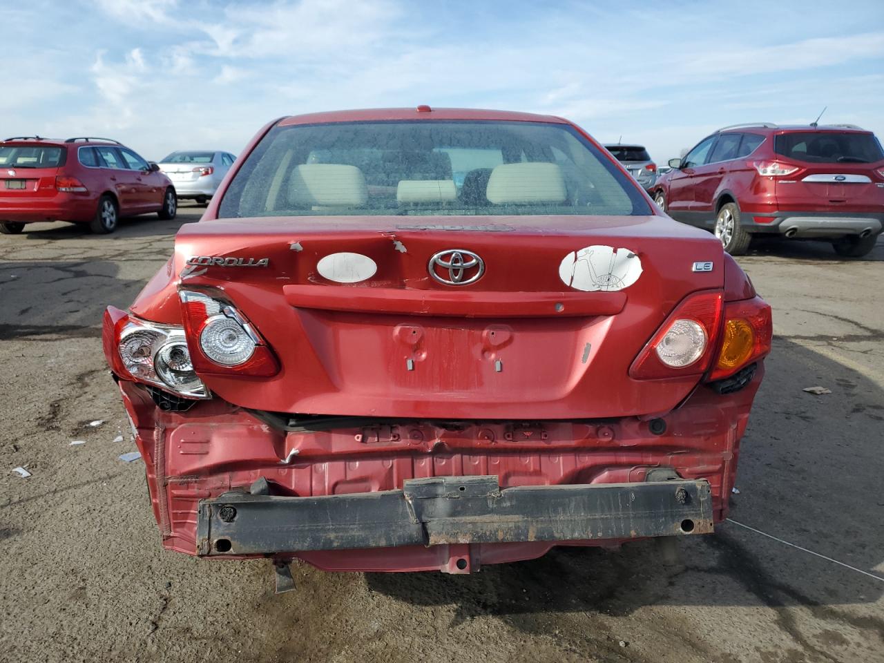 2009 Toyota Corolla VIN 1NXBU40E99Z019745 Copart auction photo, front end / rear end damage thumbnail 6