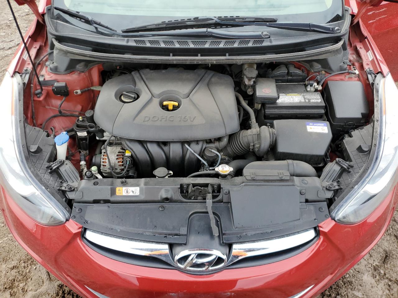 2013 Hyundai Elantra VIN KMHDH4AE9DU864535 Copart auction photo, rear end damage thumbnail 11