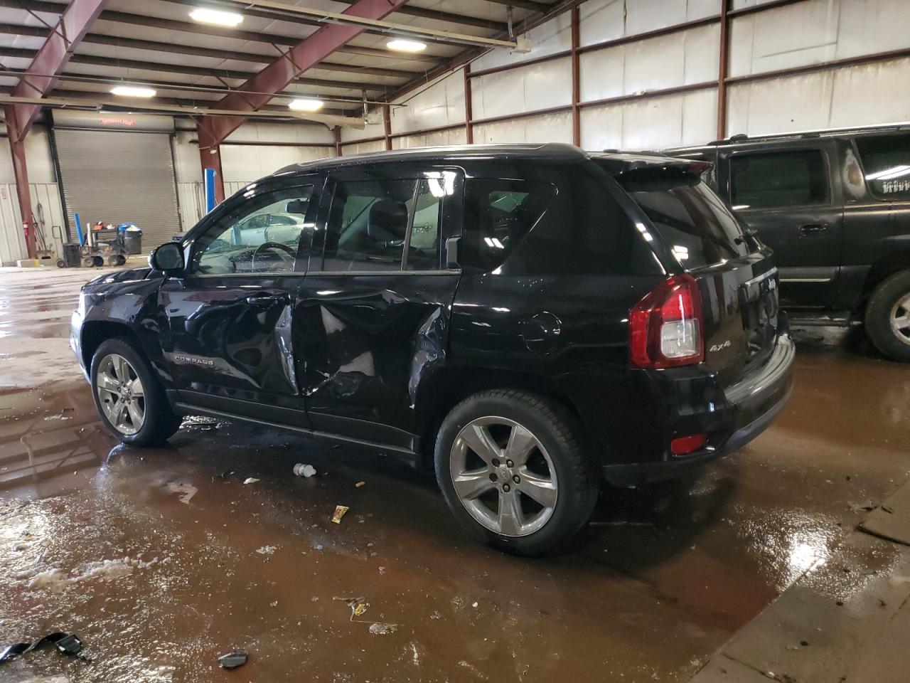 2014 Jeep Compass VIN 1C4NJDEB2ED846571 Copart auction photo, side / front end damage thumbnail 2