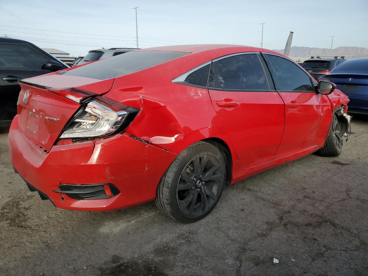 2020 Honda Civic VIN 2HGFC2F88LH564720 Copart auction photo, front end / side damage thumbnail 3