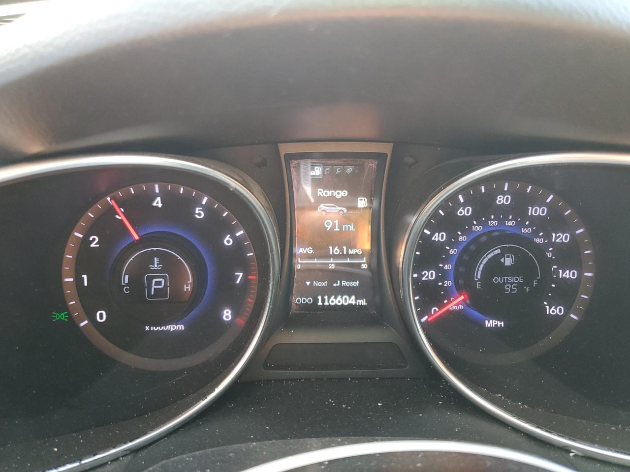 2014 Hyundai Santa Fe VIN 5XYZU3LA3EG212135 Copart auction photo, front end damage thumbnail 9