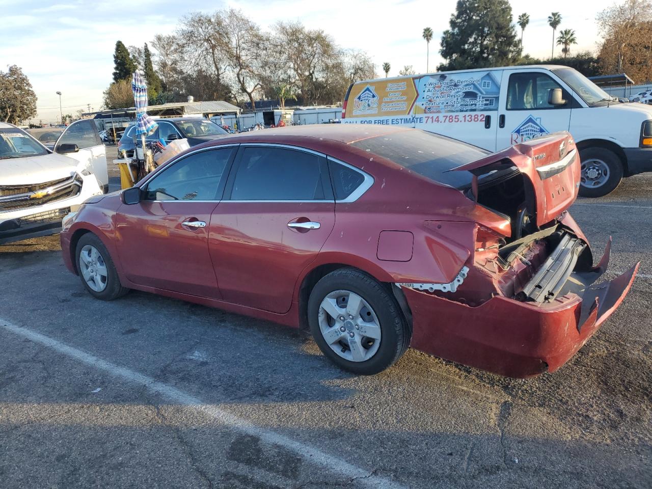 2014 Nissan Altima VIN 1N4AL3AP5EN381109 Copart auction photo, rear end / minor dent/scratches damage thumbnail 2