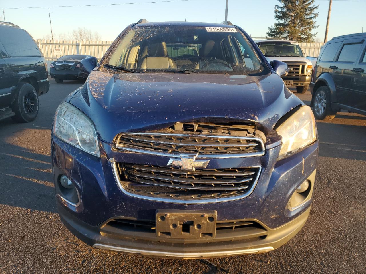 2015 Chevrolet Trax VIN 3GNCJTSB2FL202030 Copart auction photo, front end damage thumbnail 5