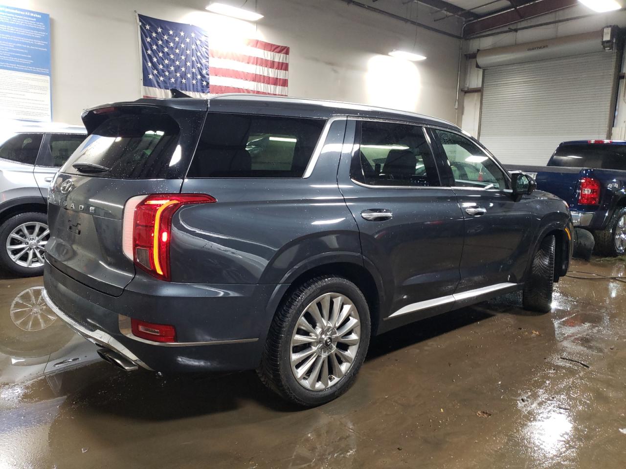 2020 Hyundai Palisade VIN KM8R5DHE8LU036754 Copart auction photo, front end / side damage thumbnail 3