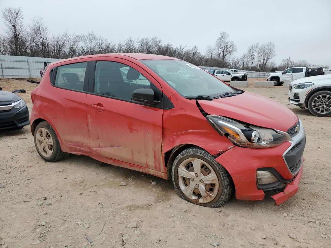 2020 Chevrolet Spark VIN KL8CB6SA6LC408790 Copart auction photo, front end / side damage thumbnail 4