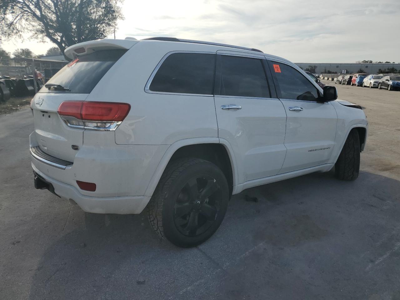 2014 Jeep Grand Cherokee VIN 1C4RJECG5EC191124 Copart auction photo, front end / side damage thumbnail 3