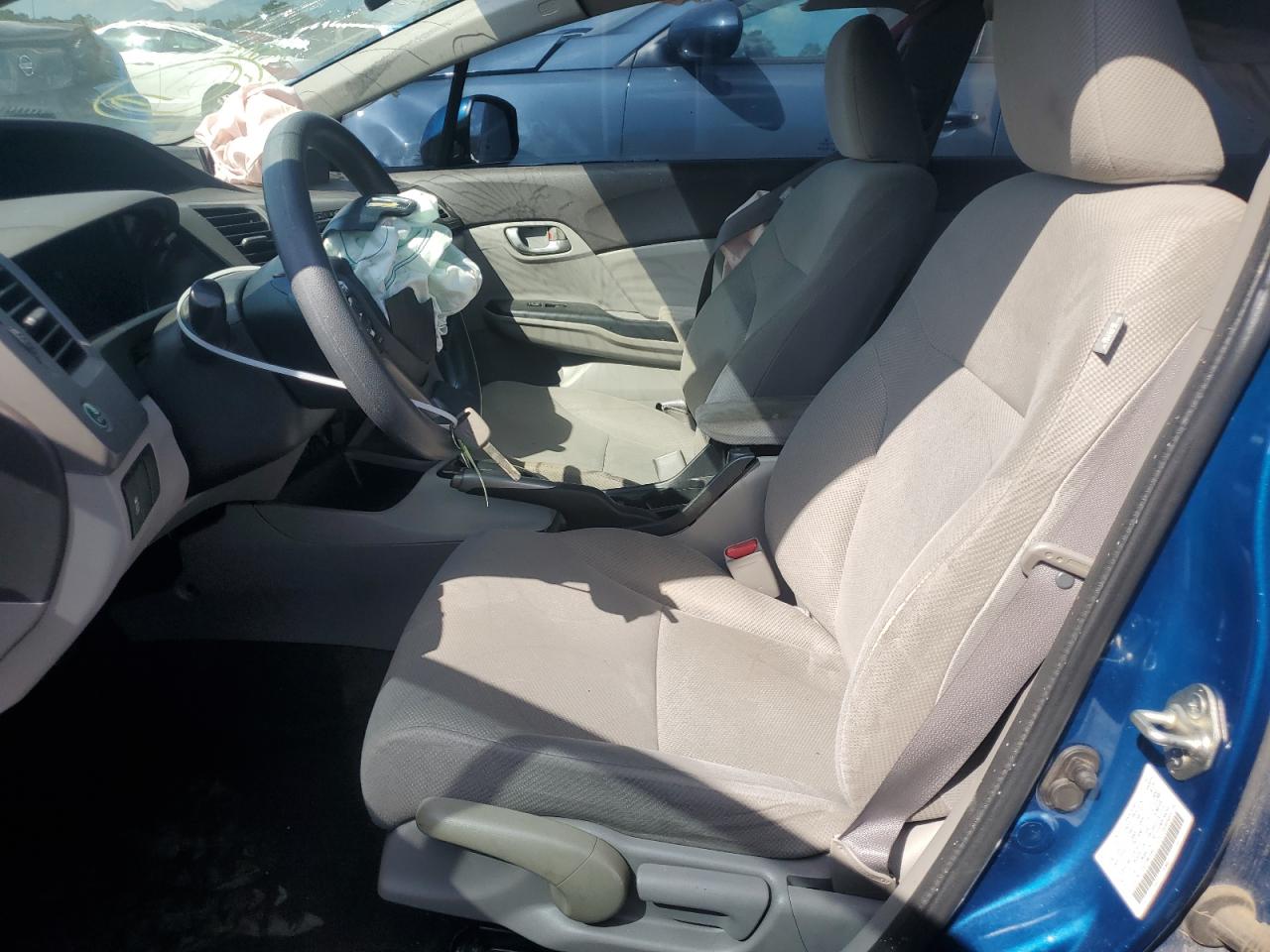 2012 Honda Civic VIN 2HGFB2F59CH582538 Copart auction photo, frame damage / all over damage thumbnail 7