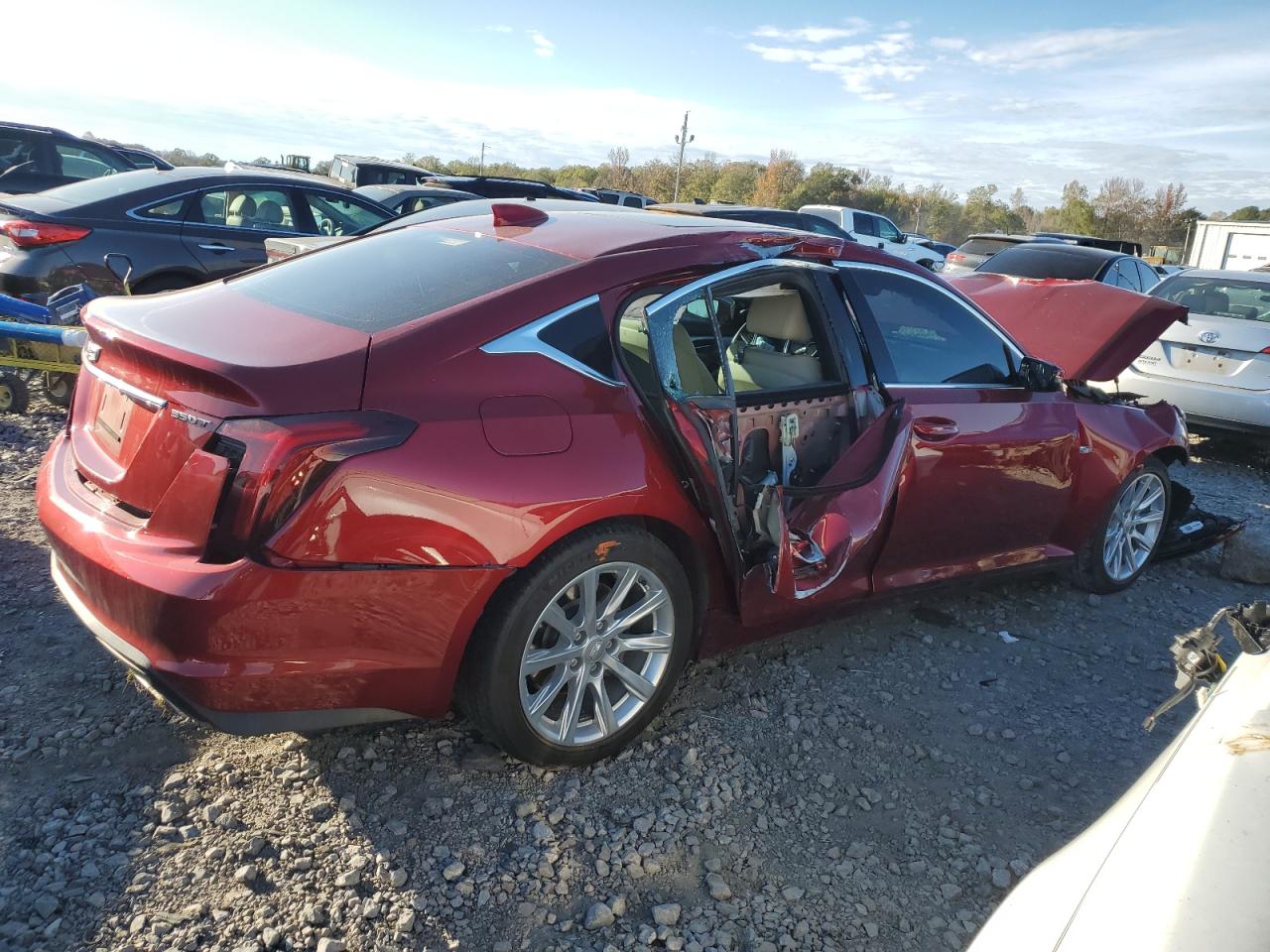 2021 Cadillac CT5 VIN 1G6DW5RK9M0145161 Copart auction photo, all over damage thumbnail 3