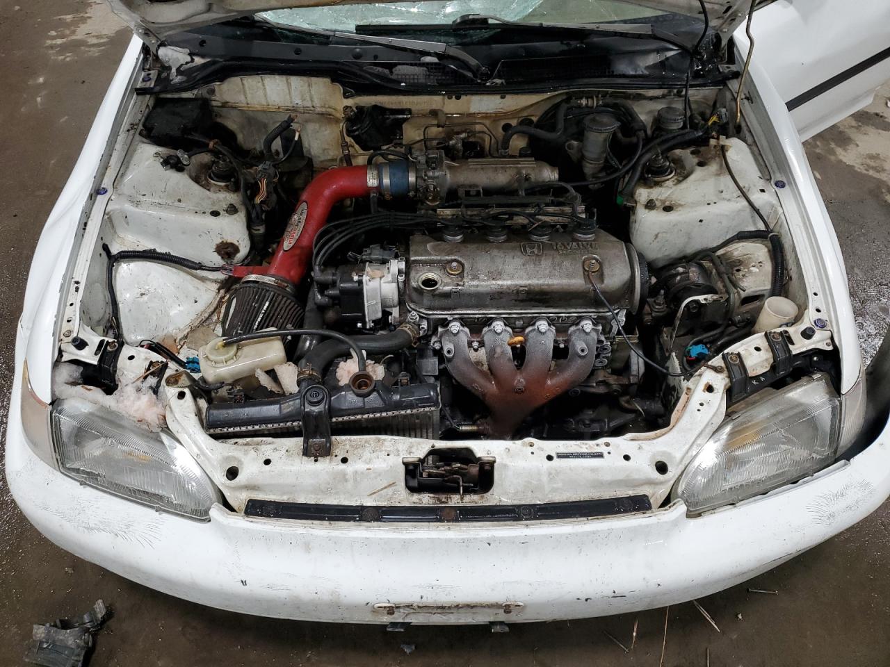1995 Honda Civic VIN JHMEG8541SS035776 Copart auction photo, front end / top/roof damage thumbnail 11