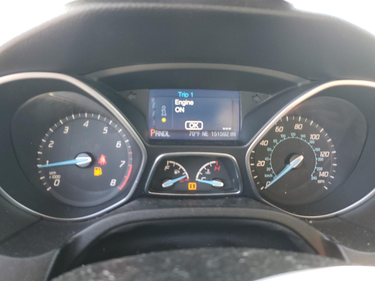 2014 Ford Focus VIN 1FADP3F21EL105973 Copart auction photo, front end damage thumbnail 9