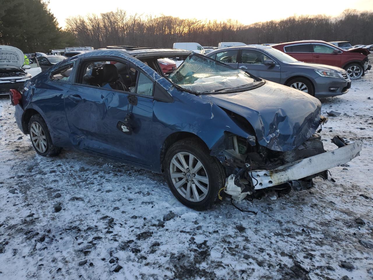 2012 Honda Civic VIN 2HGFG3B83CH539353 Copart auction photo, all over damage thumbnail 4