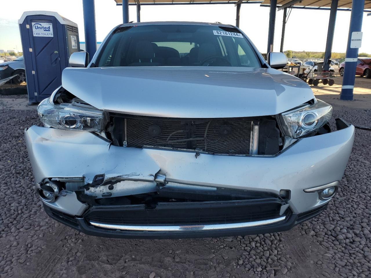 2012 Toyota Highlander VIN 5TDZK3EH3CS068120 Copart auction photo, front end damage thumbnail 5