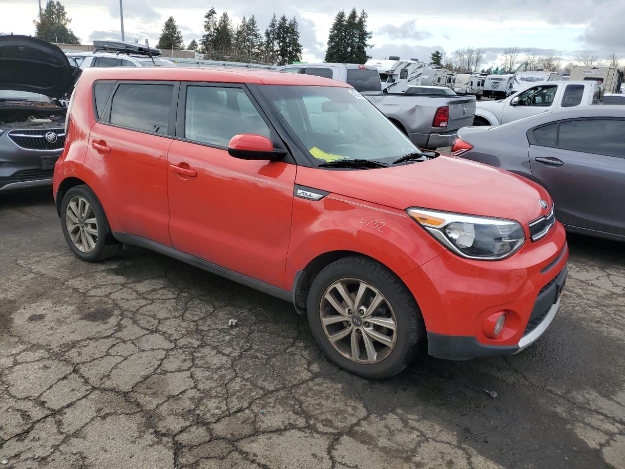 2018 KIA Soul VIN KNDJP3A5XJ7545580 Copart auction photo, rear end damage thumbnail 4