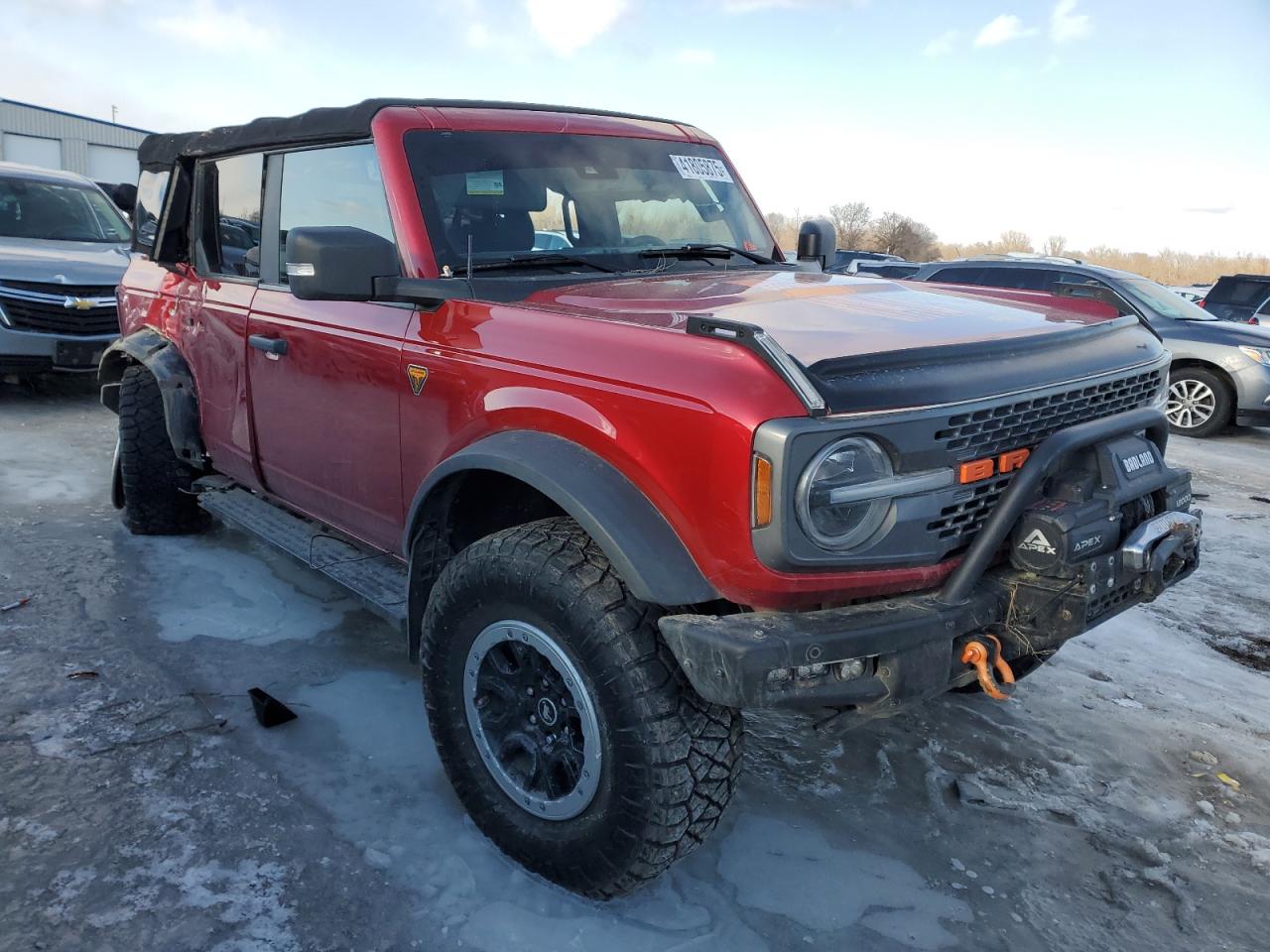 2021 Ford Bronco VIN 1FMEE5DP9MLA92804 Copart auction photo, all over / side damage thumbnail 4