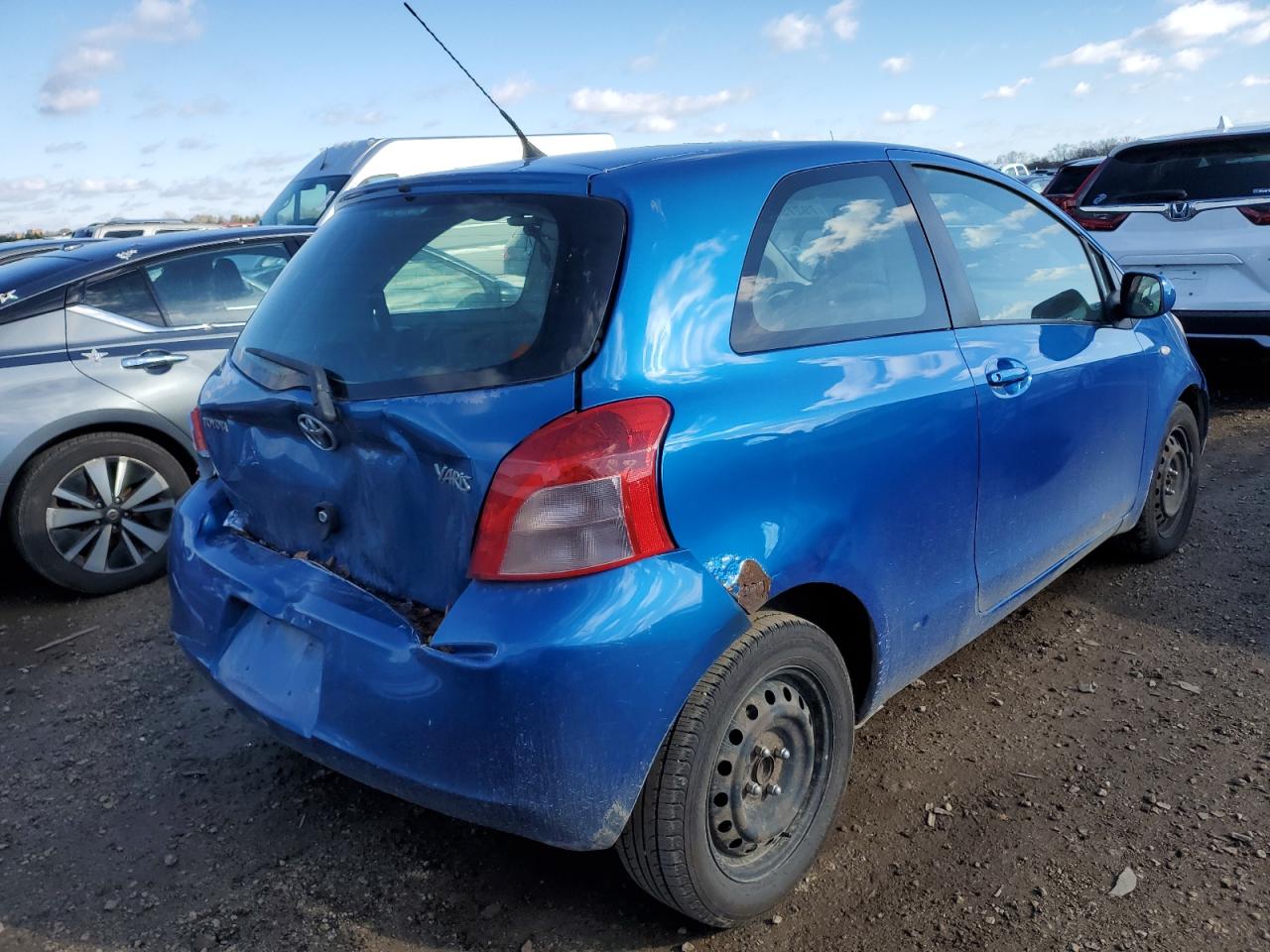 2007 Toyota Yaris VIN JTDJT923775096133 Copart auction photo, rear end / front end damage thumbnail 3