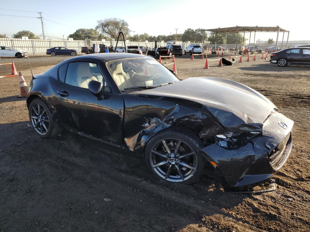 2017 Mazda MX-5 VIN JM1NDAM79H0100620 Copart auction photo, all over damage thumbnail 4