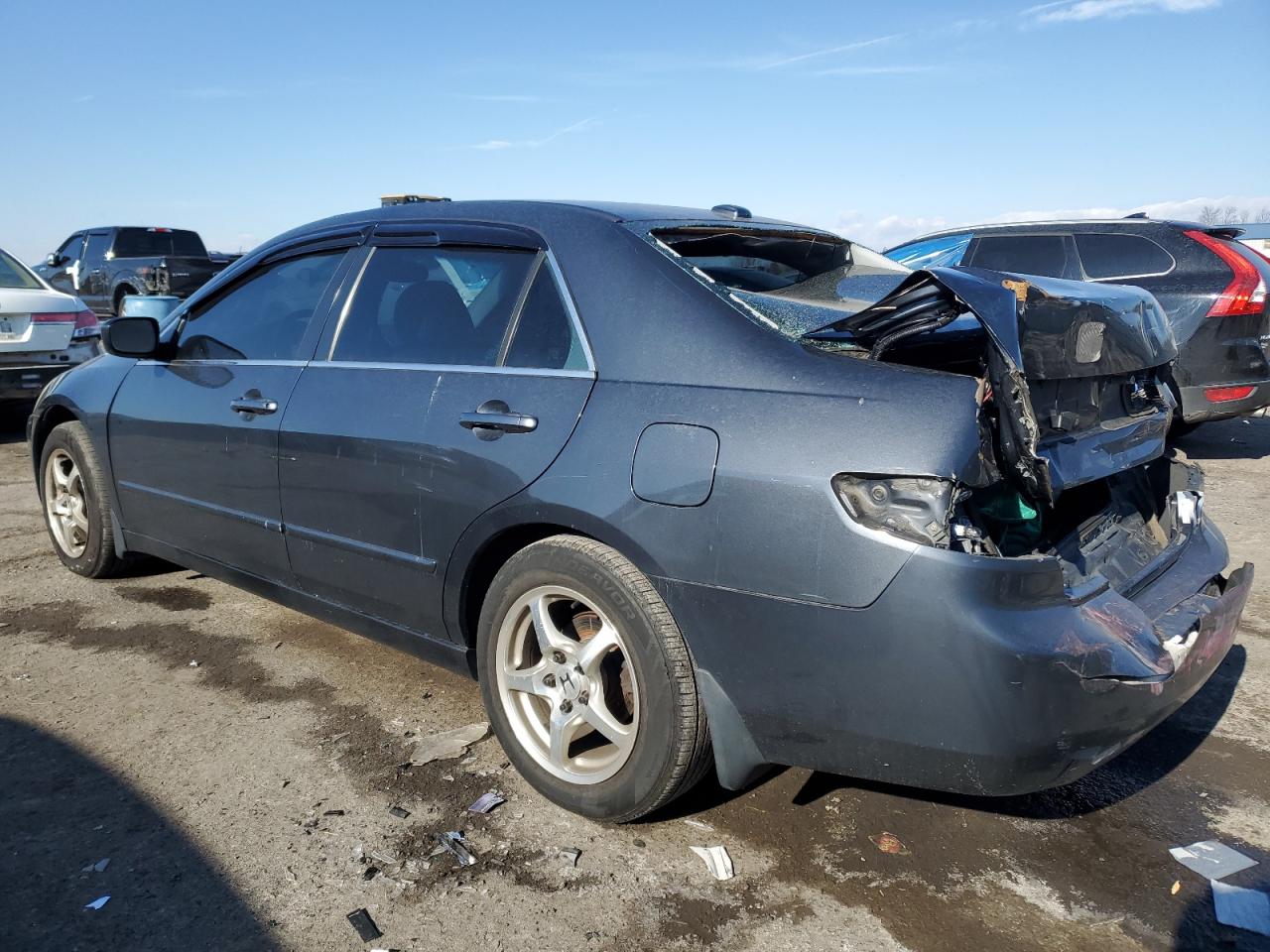 2005 Honda Accord VIN 1HGCM56855A003698 Copart auction photo, rear end damage thumbnail 2