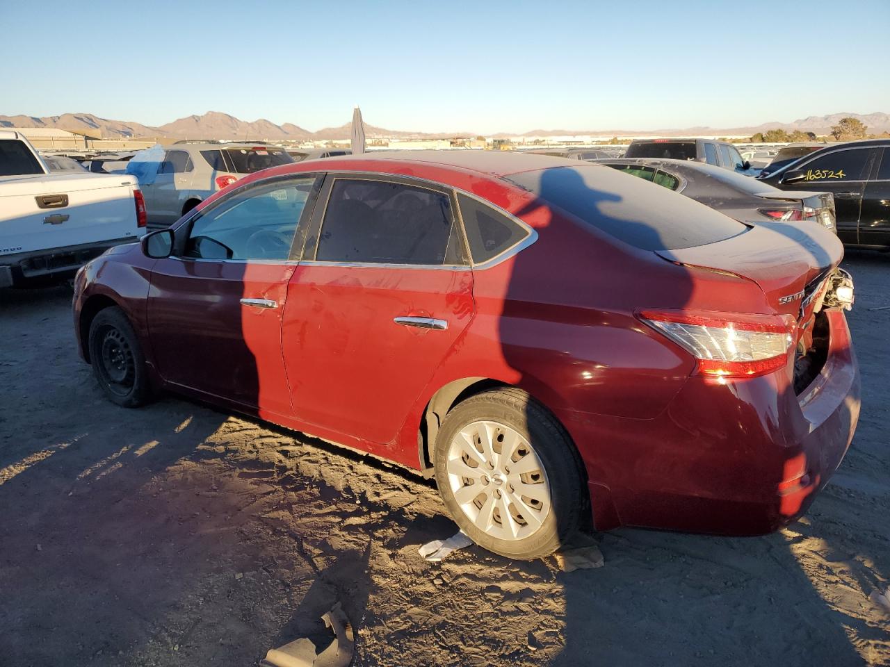2014 Nissan Sentra VIN 3N1AB7AP9EY239551 Copart auction photo, rear end damage thumbnail 2