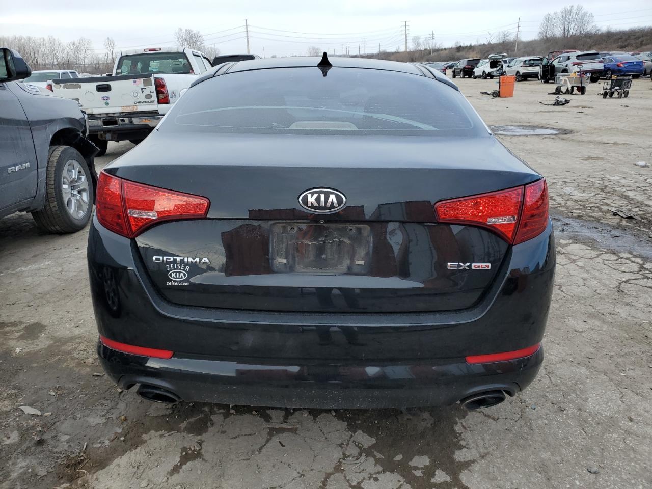2013 KIA Optima VIN 5XXGN4A75DG155733 Copart auction photo, front end / side damage thumbnail 6